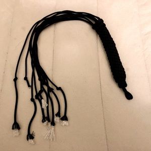 Handmade Flogger of Black Paracord